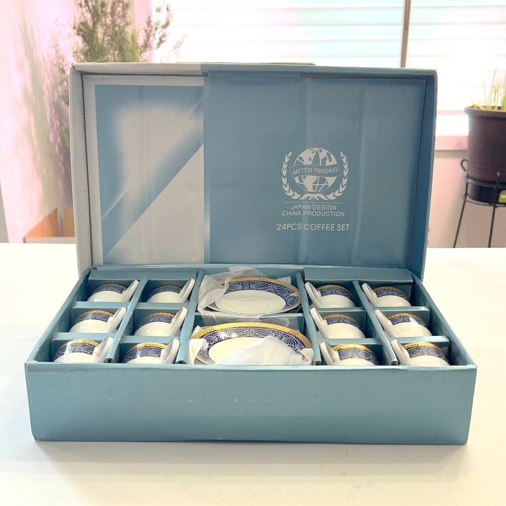 Exquisite 24-Piece Turkish Coffee Set for 12!